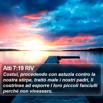 Atti 7:19 RIV Bible Verse Image