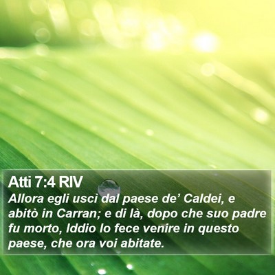 Atti 7:4 RIV Bible Verse Image