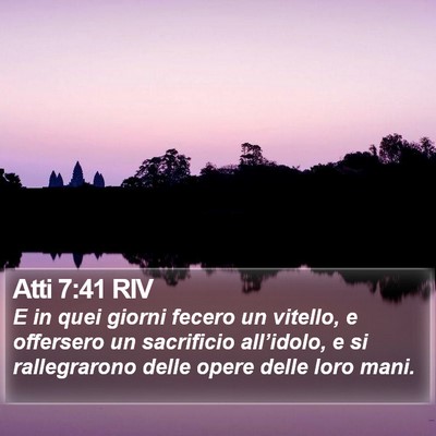 Atti 7:41 RIV Bible Verse Image