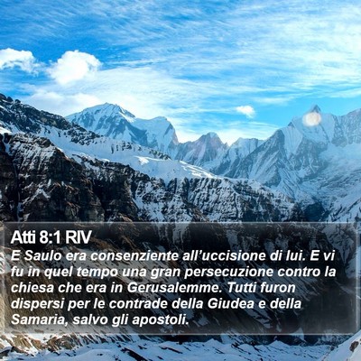 Atti 8:1 RIV Bible Verse Image