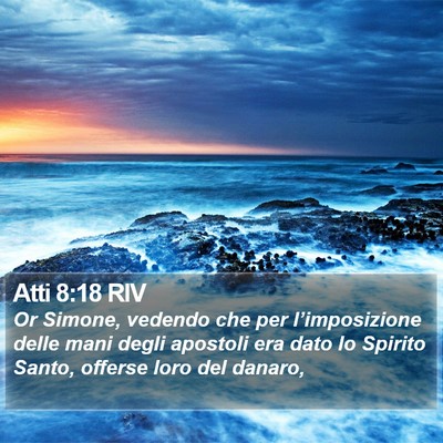 Atti 8:18 RIV Bible Verse Image