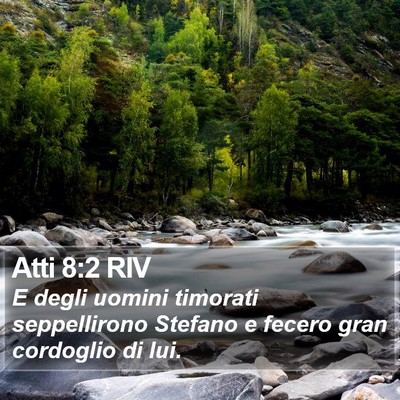 Atti 8:2 RIV Bible Verse Image