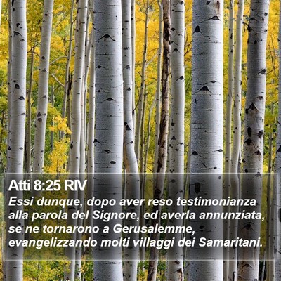 Atti 8:25 RIV Bible Verse Image