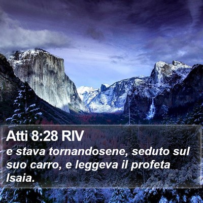 Atti 8:28 RIV Bible Verse Image