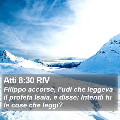Atti 8:30 RIV Bible Verse Image