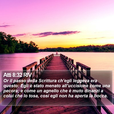 Atti 8:32 RIV Bible Verse Image