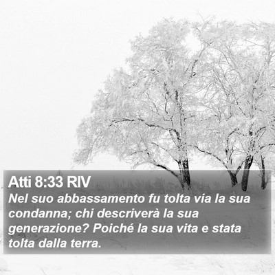 Atti 8:33 RIV Bible Verse Image