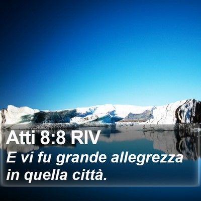 Atti 8:8 RIV Bible Verse Image
