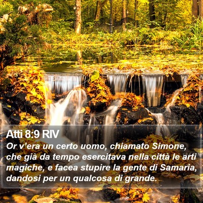 Atti 8:9 RIV Bible Verse Image