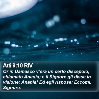 Atti 9:10 RIV Bible Verse Image