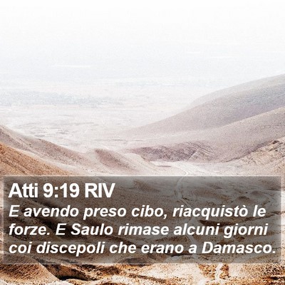 Atti 9:19 RIV Bible Verse Image
