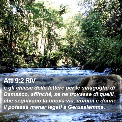 Atti 9:2 RIV Bible Verse Image