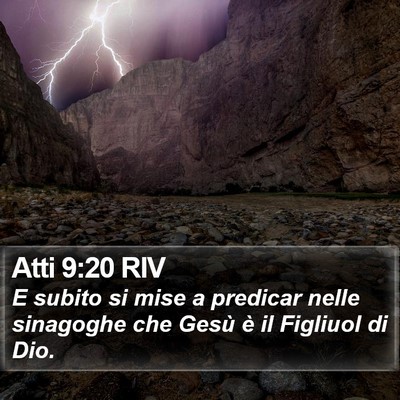 Atti 9:20 RIV Bible Verse Image