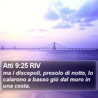 Atti 9:25 RIV Bible Verse Image