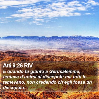 Atti 9:26 RIV Bible Verse Image