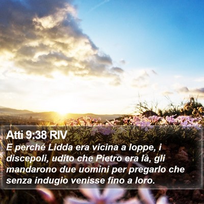 Atti 9:38 RIV Bible Verse Image