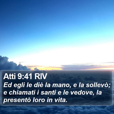 Atti 9:41 RIV Bible Verse Image