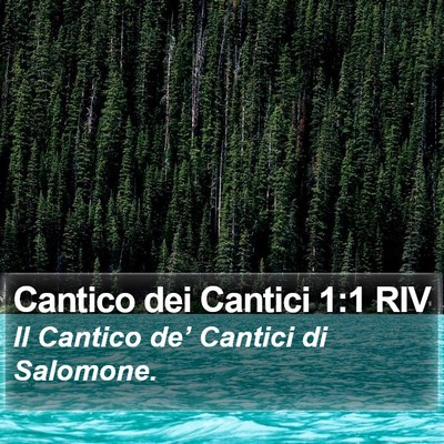 Cantico dei Cantici 1:1 RIV Bible Verse Image