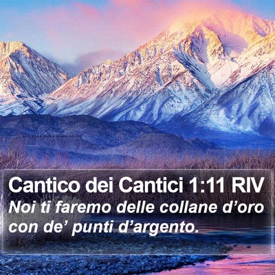 Cantico dei Cantici 1:11 RIV Bible Verse Image