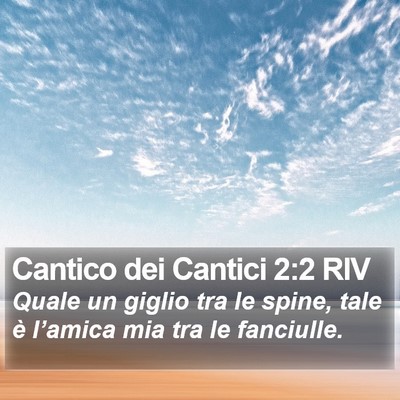 Cantico dei Cantici 2:2 RIV Bible Verse Image