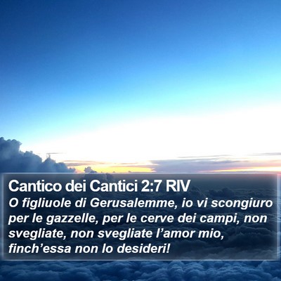 Cantico dei Cantici 2:7 RIV Bible Verse Image