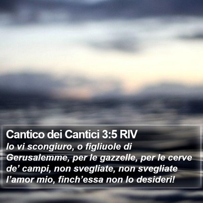 Cantico dei Cantici 3:5 RIV Bible Verse Image