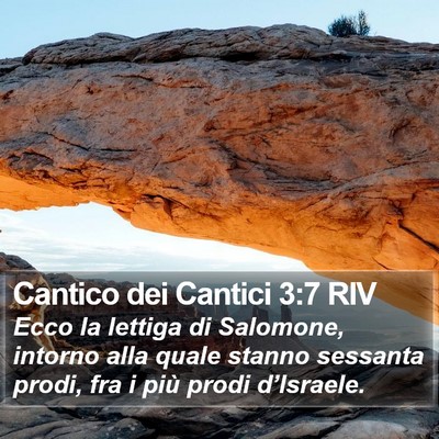 Cantico dei Cantici 3:7 RIV Bible Verse Image