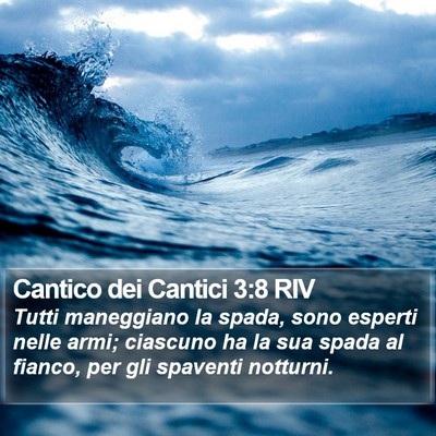 Cantico dei Cantici 3:8 RIV Bible Verse Image