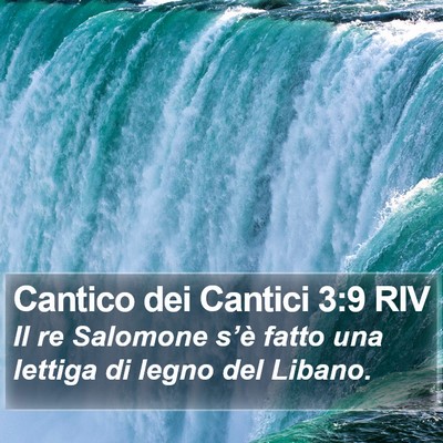 Cantico dei Cantici 3:9 RIV Bible Verse Image