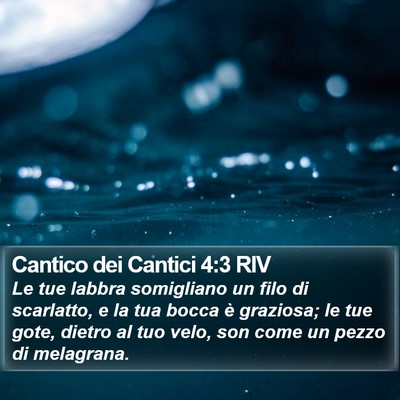 Cantico dei Cantici 4:3 RIV Bible Verse Image