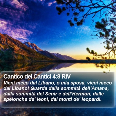 Cantico dei Cantici 4:8 RIV Bible Verse Image