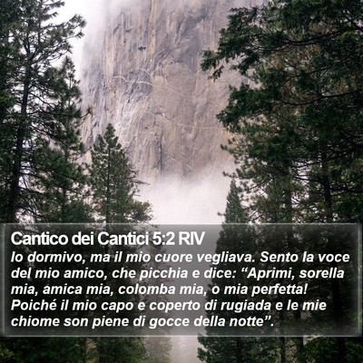 Cantico dei Cantici 5:2 RIV Bible Verse Image