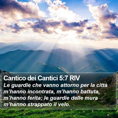 Cantico dei Cantici 5:7 RIV Bible Verse Image