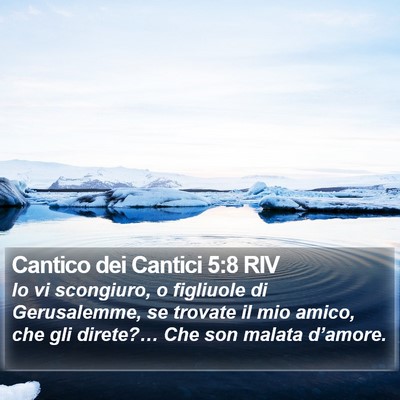 Cantico dei Cantici 5:8 RIV Bible Verse Image