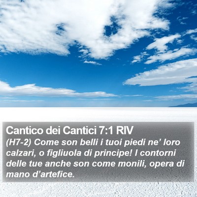 Cantico dei Cantici 7:1 RIV Bible Verse Image