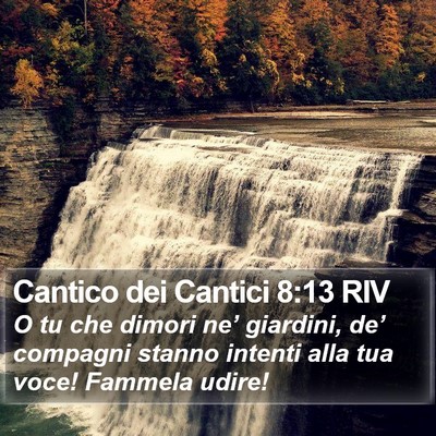 Cantico dei Cantici 8:13 RIV Bible Verse Image