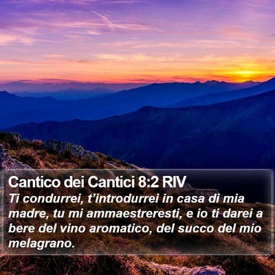 Cantico dei Cantici 8:2 RIV Bible Verse Image