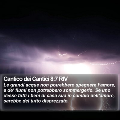 Cantico dei Cantici 8:7 RIV Bible Verse Image