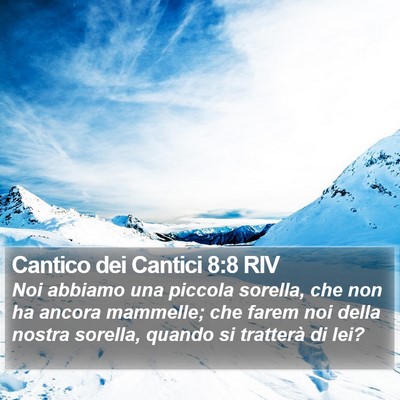 Cantico dei Cantici 8:8 RIV Bible Verse Image