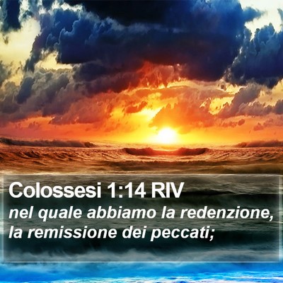 Colossesi 1:14 RIV Bible Verse Image
