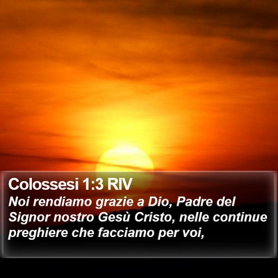 Colossesi 1:3 RIV Bible Verse Image