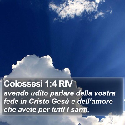 Colossesi 1:4 RIV Bible Verse Image