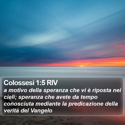 Colossesi 1:5 RIV Bible Verse Image