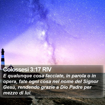 Colossesi 3:17 RIV Bible Verse Image