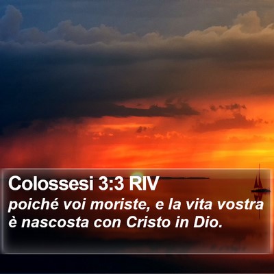 Colossesi 3:3 RIV Bible Verse Image