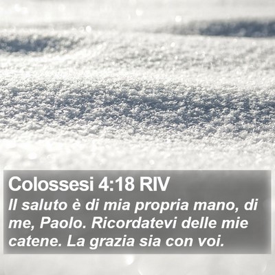 Colossesi 4:18 RIV Bible Verse Image