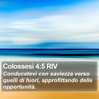 Colossesi 4:5 RIV Bible Verse Image