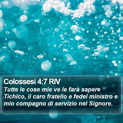 Colossesi 4:7 RIV Bible Verse Image