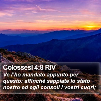 Colossesi 4:8 RIV Bible Verse Image