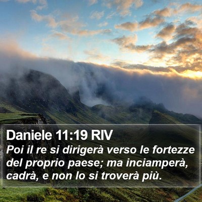 Daniele 11:19 RIV Bible Verse Image